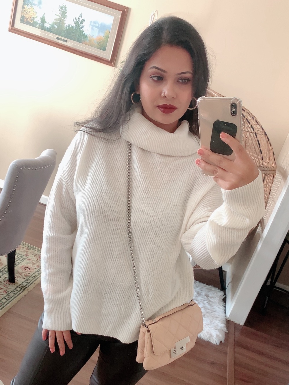 Off white turtle Neck Sweater